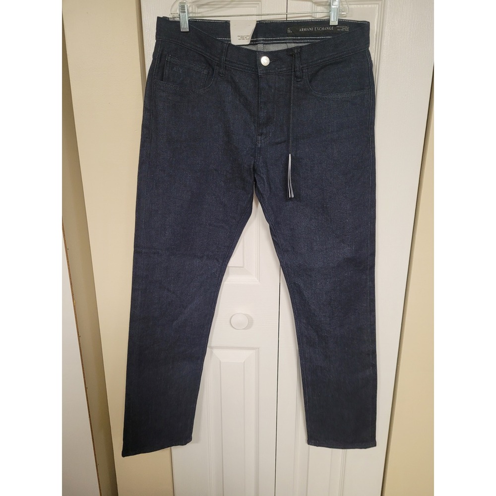 Armani Exchange J13 Slim Fit Jeans Dark Indigo Blue Mens 32Sx30 NWT